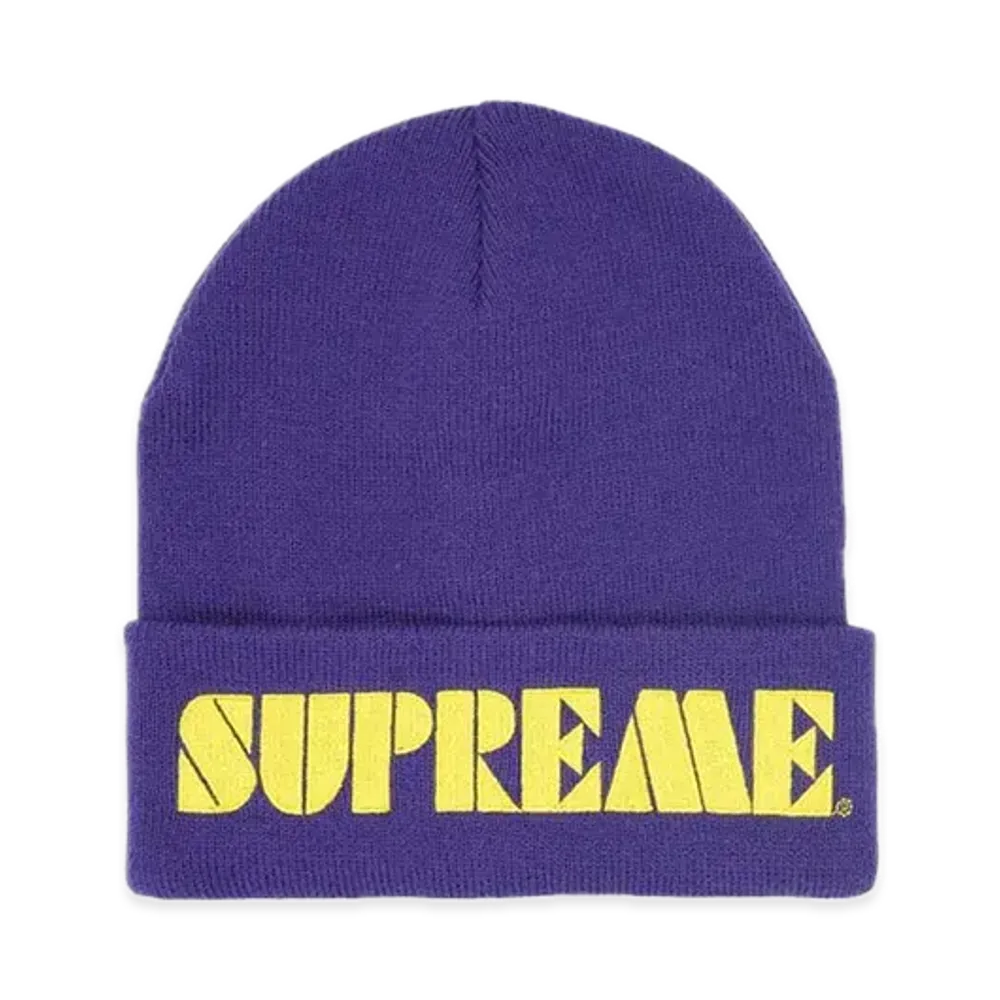 Supreme Stencil Beanie "Purple"