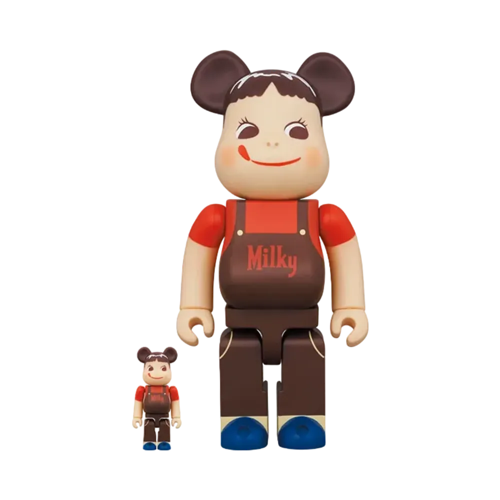 Bearbrick Peko-chan chocolate milky 100% & 400%