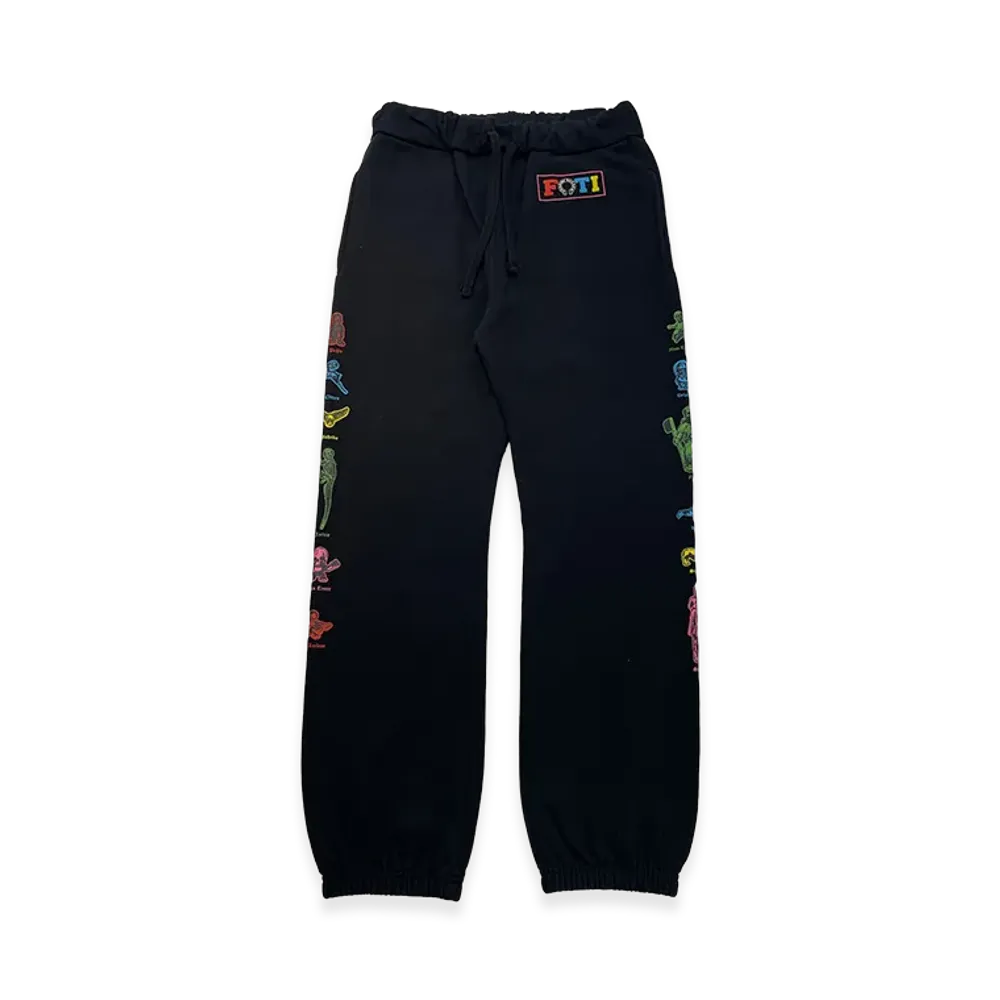 Chrome Hearts Foti Rainbow Family Sweatpants "Black/Multi"