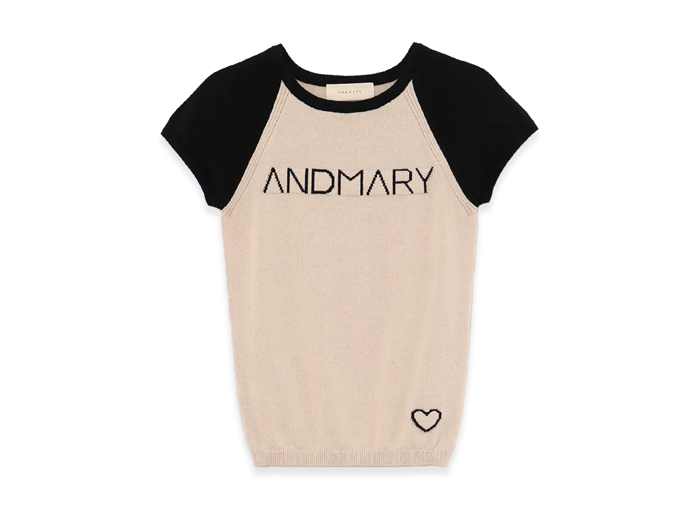 ANDMARY Women's Mary Logo Knit Tops "Beige"