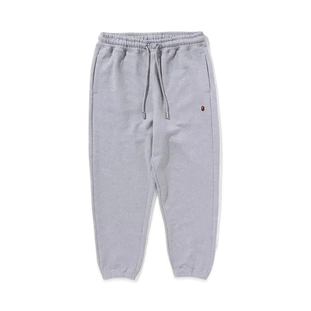 A BATHING APE APE Head One Point Sweat Pants "Gray"