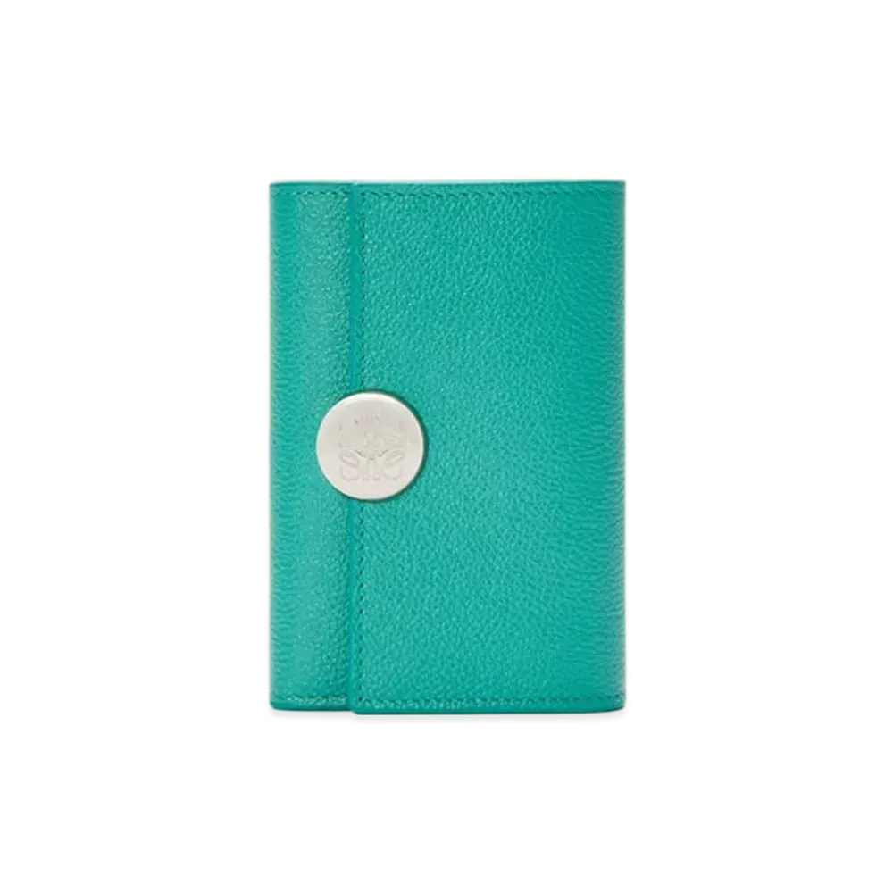 LOEWE Pebble Vertical Wallet Small "Aquamarine"