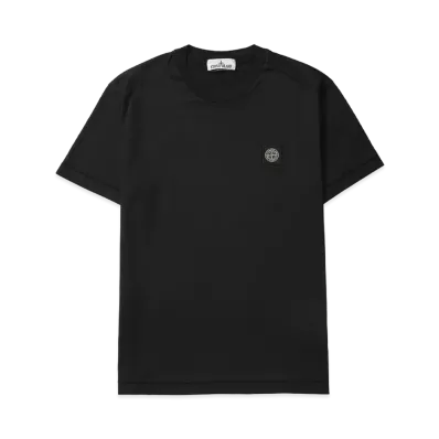Stone Island Slim Fit Cotton Jersey T-Shirt With Compass Patch "Black"
