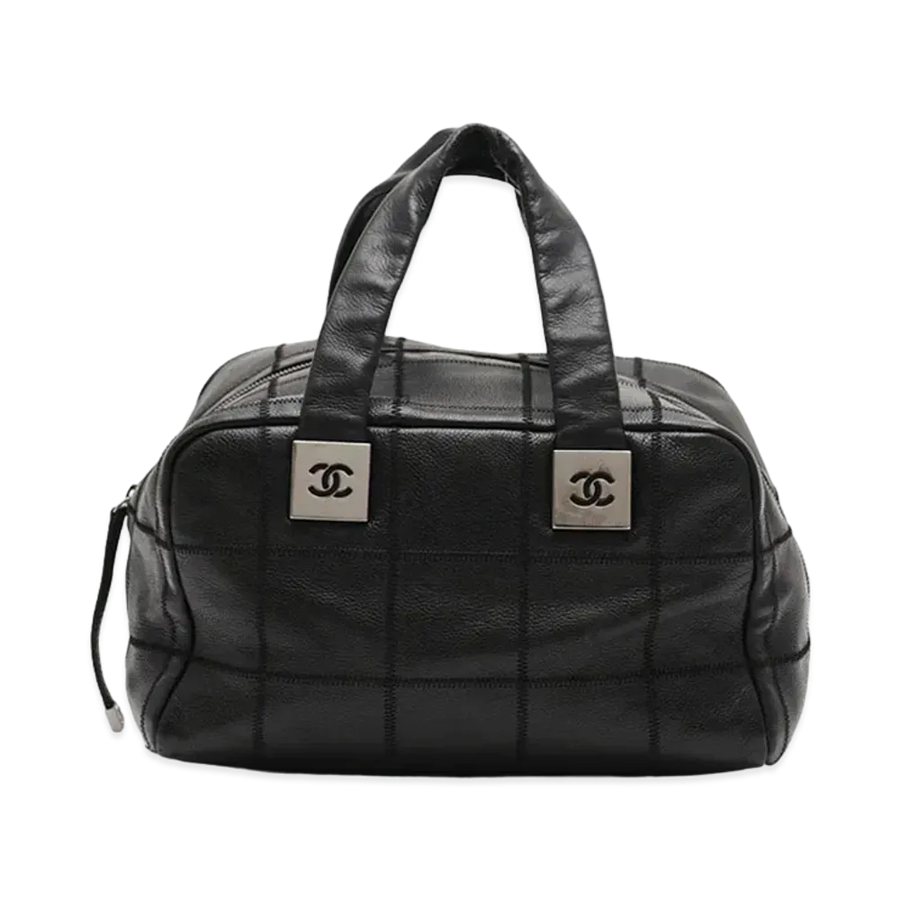 CHANEL Chocolate Bar Mini Boston Bag "Black"