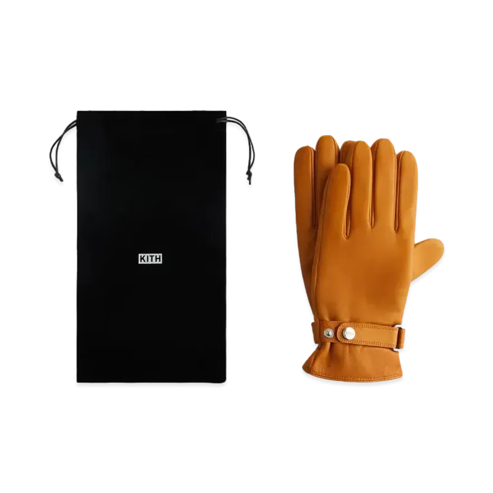 Kith Manhattan Leather Gloves "Desert"