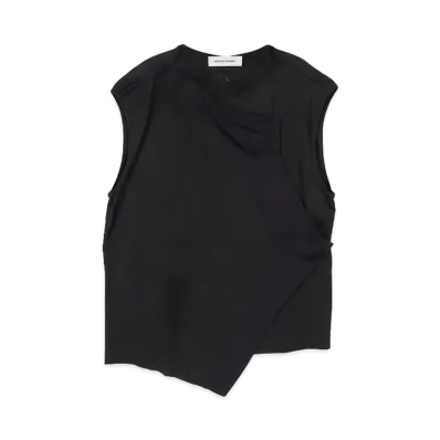 KIKO KOSTADINOV Zlatyu Sleeveless Shirt "Sable Black/Dark Blue"