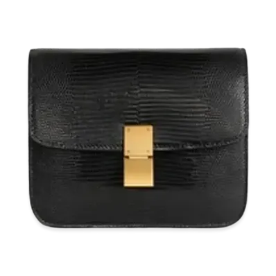 CELINE Teen Classic Bag in Lizard "Black"