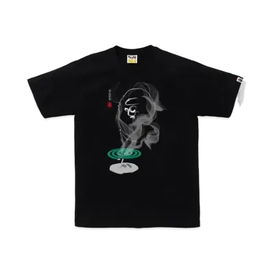 A BATHING APE Mosquito Coil Ape Head Tee "Black"