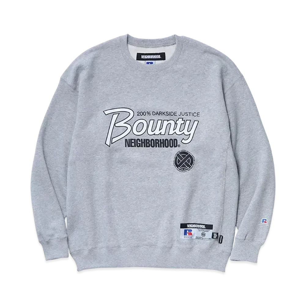 NEIGHBORHOOD x BOUNTY HUNTER x RUSSELL ATHLETIC Sweat Shirt LS "Gray"
