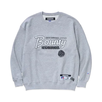 NEIGHBORHOOD x BOUNTY HUNTER x RUSSELL ATHLETIC Sweat Shirt LS "Gray"