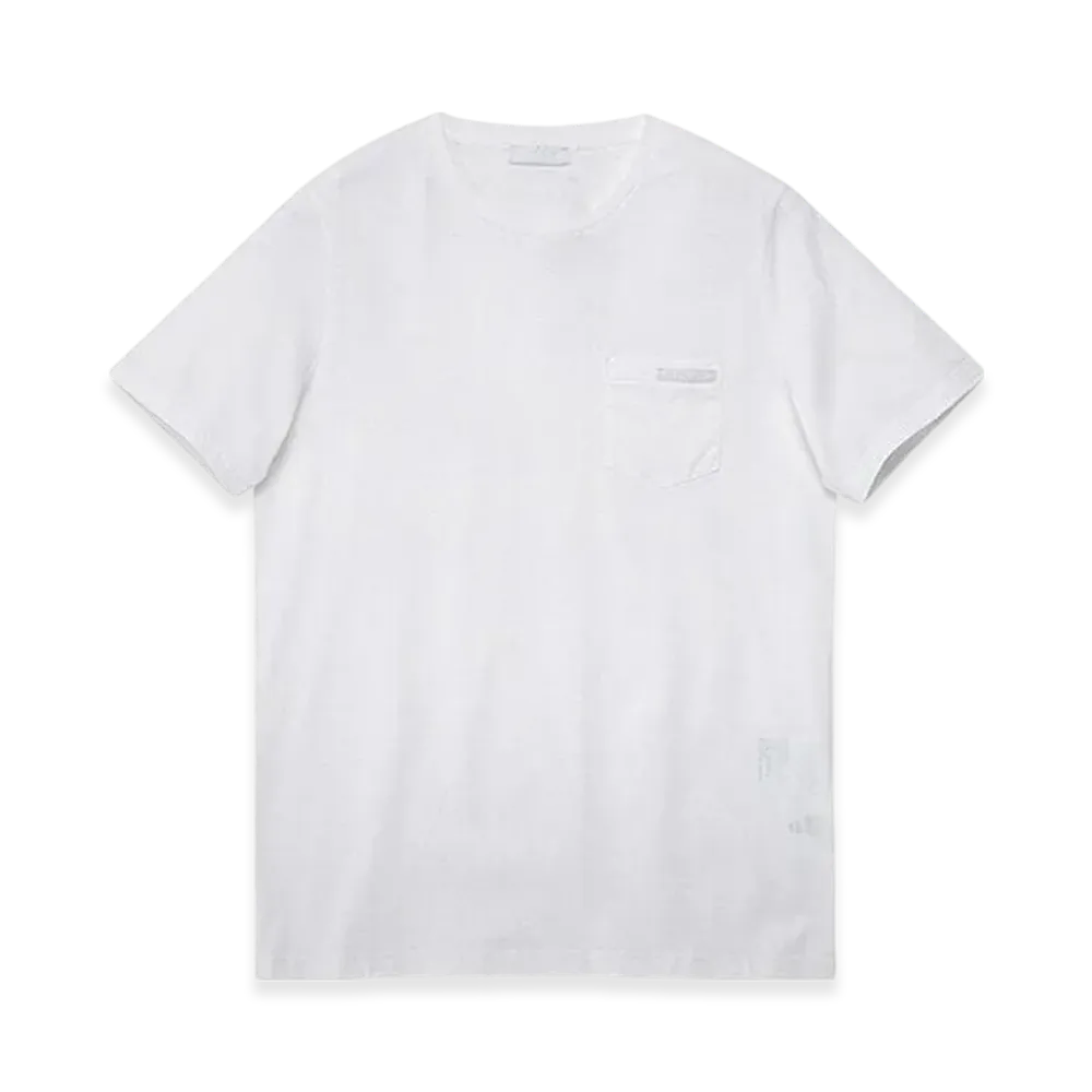 PRADA Pocket Embroidered Logo T-Shirt "White"