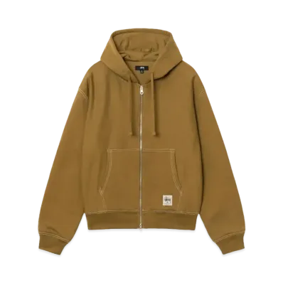 Stussy Double Face Label Zip Hoodie "Olive"