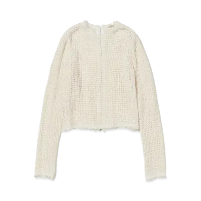 AURALEE Homespun Summer Tweed Mesh P/O "Off White"