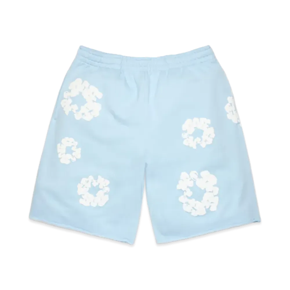 DENIM TEARS Cotton Wreath Sweatshorts "Powder Blue"