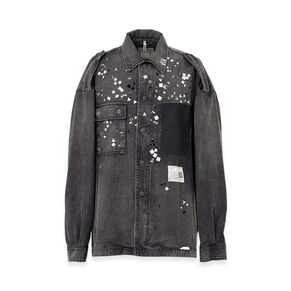 Maison MIHARA YASUHIRO Embellished Military Shirt "Black"