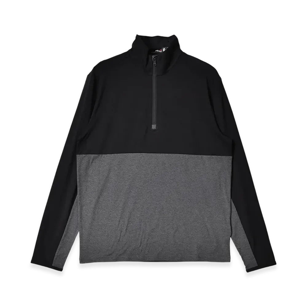 Polo Ralph Lauren Long Sleeve Airflo Half-Zip Pullover "Black/Grey Heather"