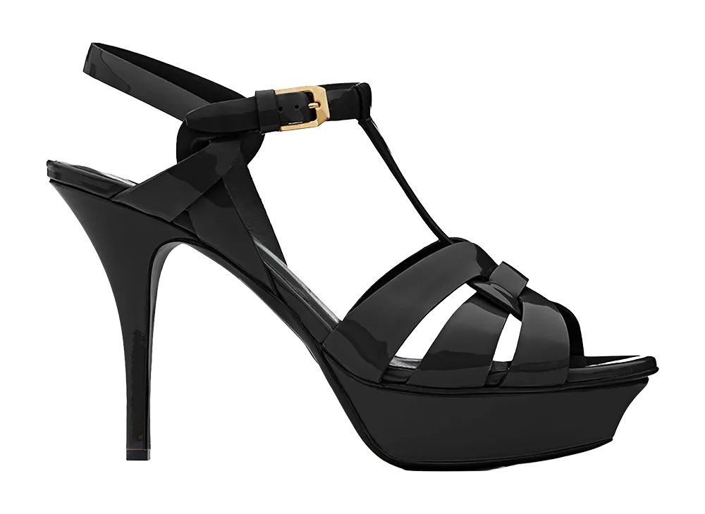 Saint Laurent Women's Tribute Platform Sandals "Black"