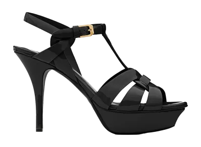 Saint Laurent Women's Tribute Platform Sandals "Black"