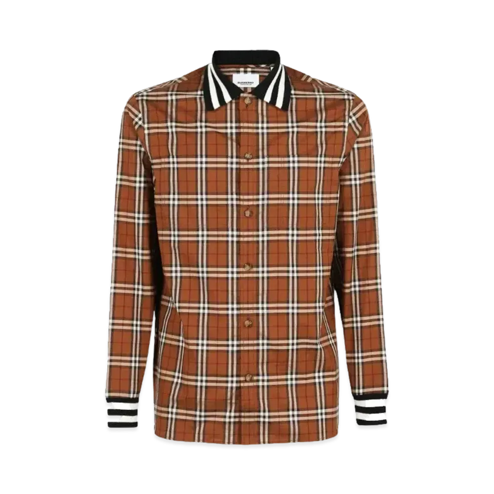 Burberry Men's Towner Check Cotton Shirt "Brown"