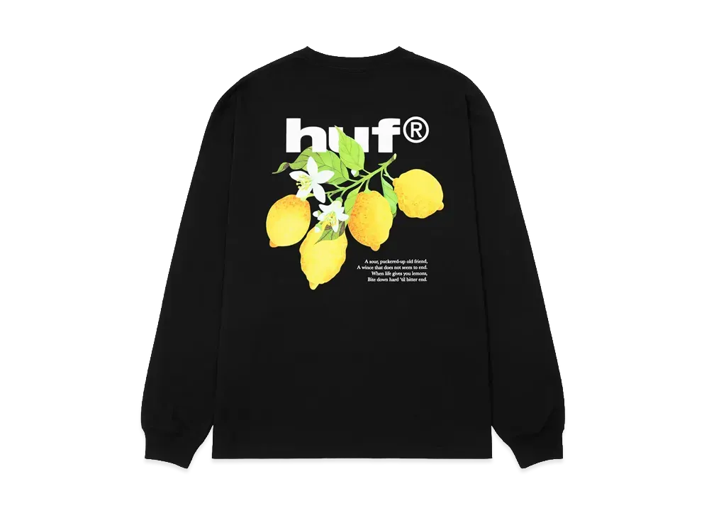 HUF Sour Lemon LS Tee "Black"