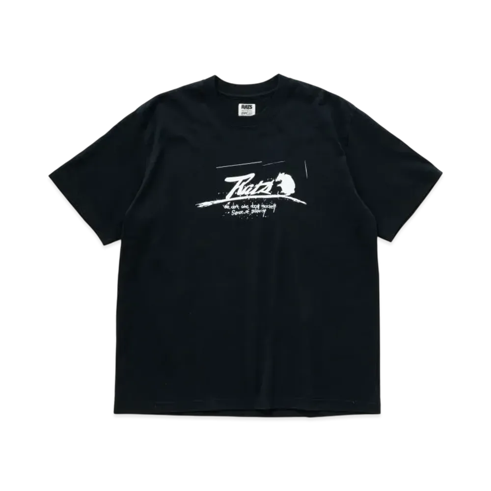 RATS Script Logo Way Of Life Tee "Black"
