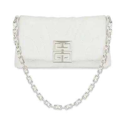 GIVENCHY Micro 4G Soft Bag In Quilted Leather "Ivory"