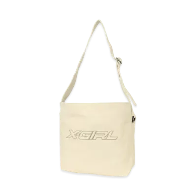 X-Girl Logo Messenger Bag "Off White"