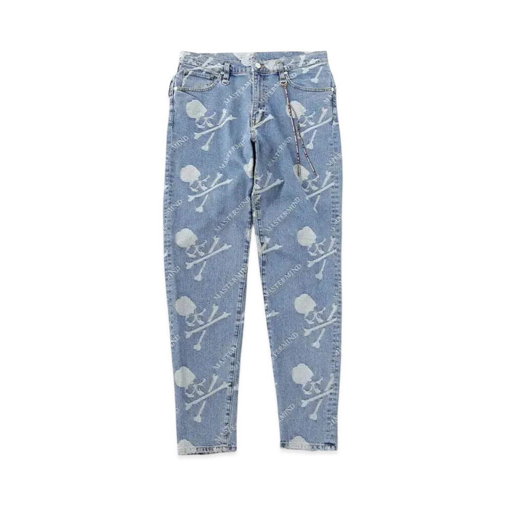 mastermind WORLD Slim Monogram Denim Pants "Indigo"