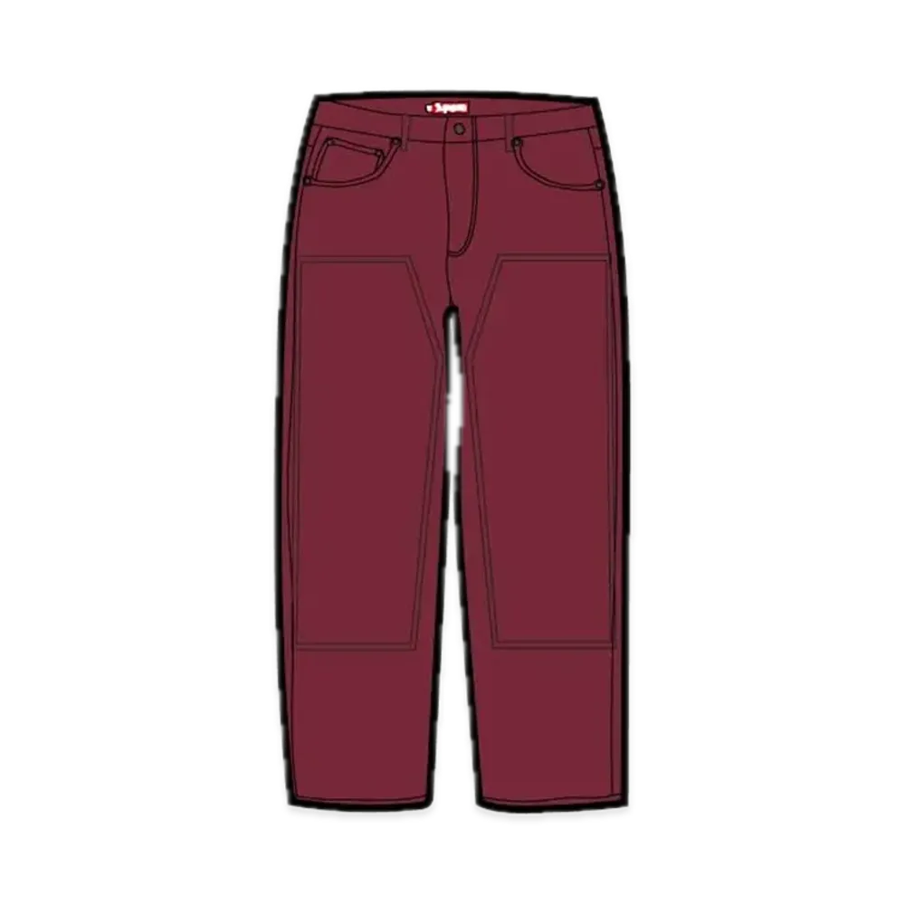 シュプリーム キャンバス ダブル ニー ペインタ パンツ "レッド"