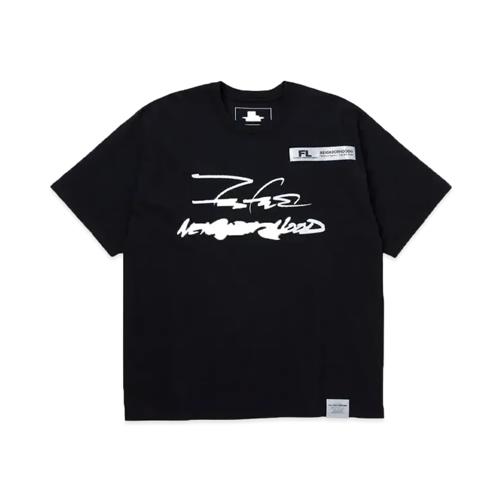 NEIGHBORHOOD x Futura Laboratories Homespray FL-007 Crewneck SS . CO "Black"