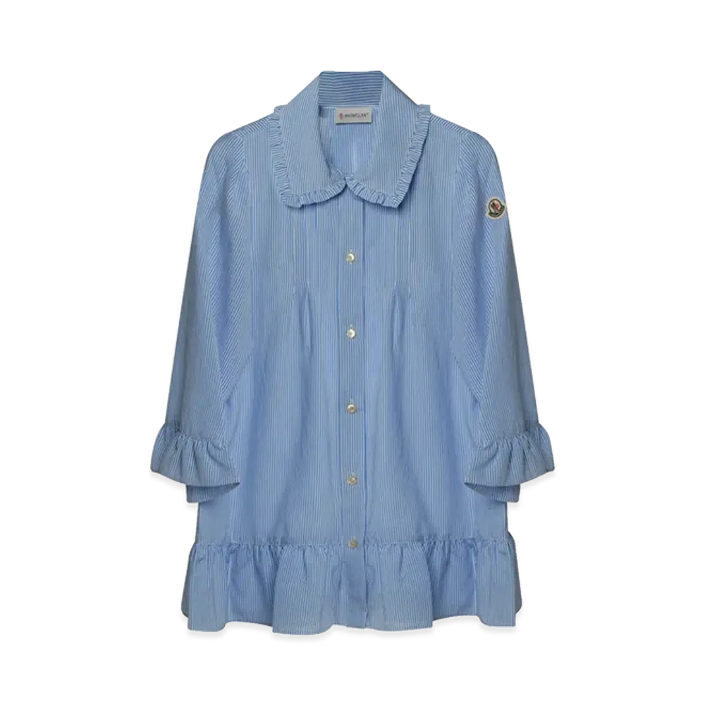 MONCLER Kids Striped Dress "Light Blue"