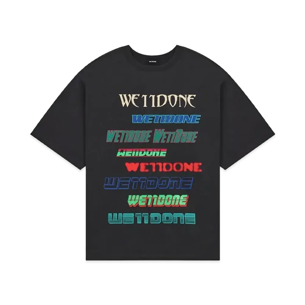 WE11DONE We11Done Multi Logo T-shirt "Charcoal"