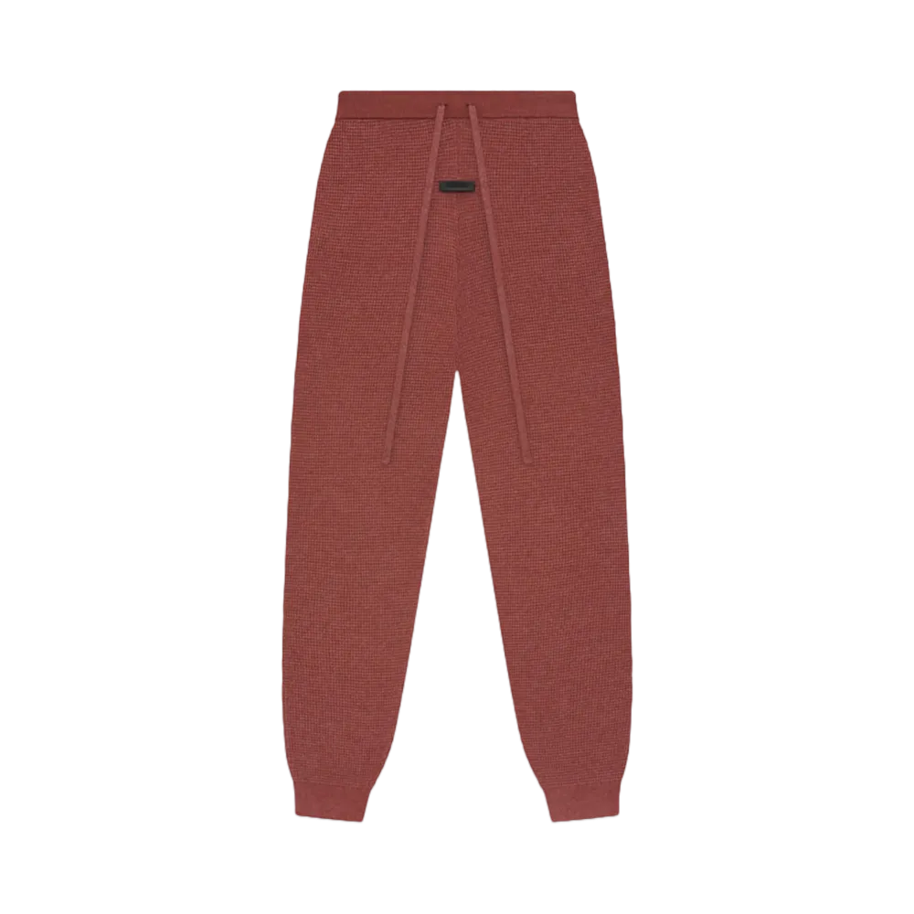 FEAR OF GOD Essentials Womens Waffle Fitted Sweatpant "Crimson"