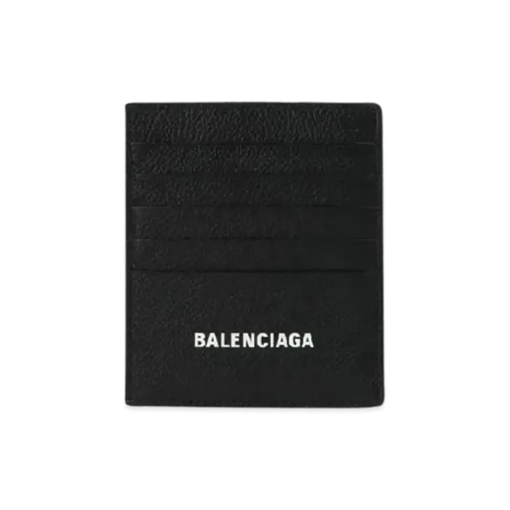 BALENCIAGA Logo Vertical Card Holder "Black"