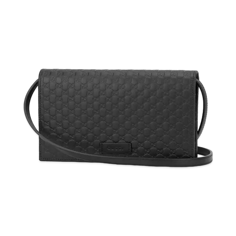 GUCCI Clutch Bag Micro Guccissima "Black"