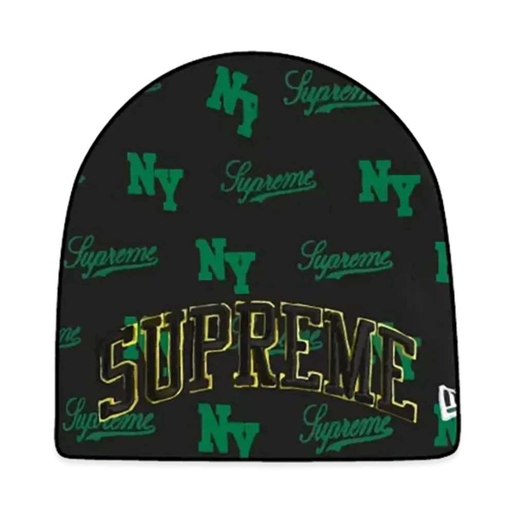 Supreme New Era Monogram Beanie "Black"