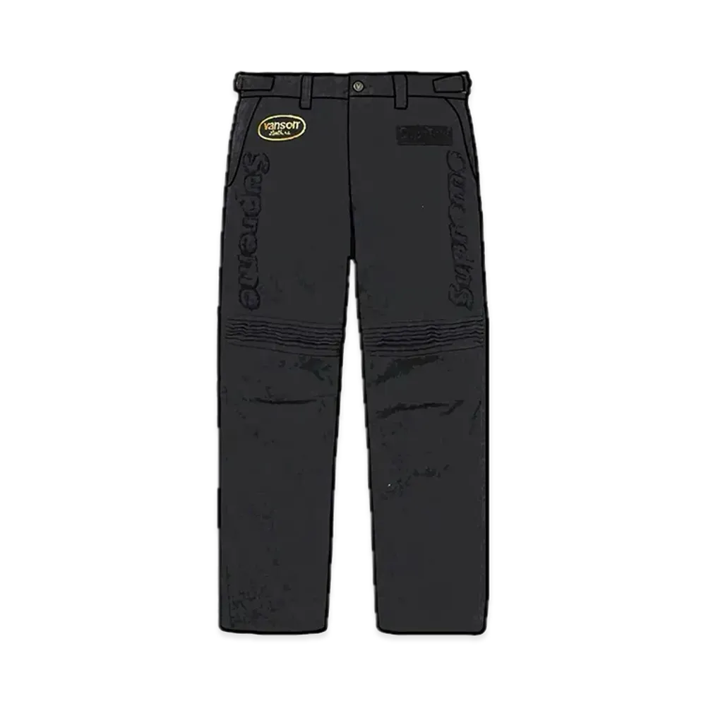 Supreme x Vanson Leathers Cordura Denim Racing Pant "Black"
