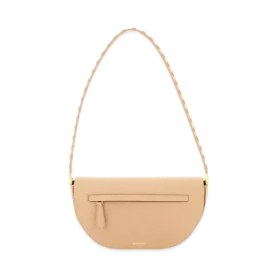 Burberry Small Leather Olympia Bag "Cool Beige"