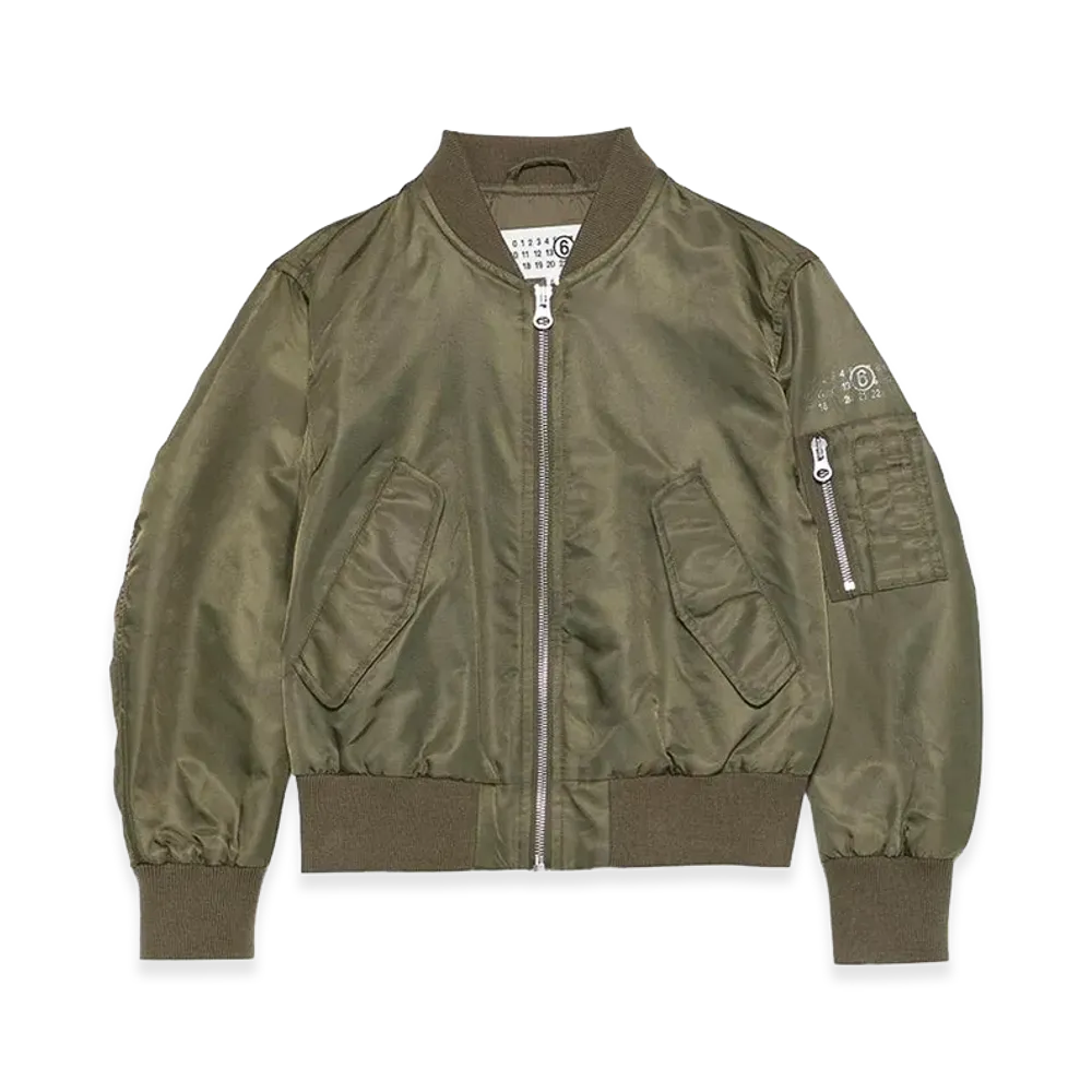 MM6 Maison Margiela Bomber Jacket With Zip "Green"