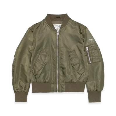 MM6 Maison Margiela Bomber Jacket With Zip "Green"