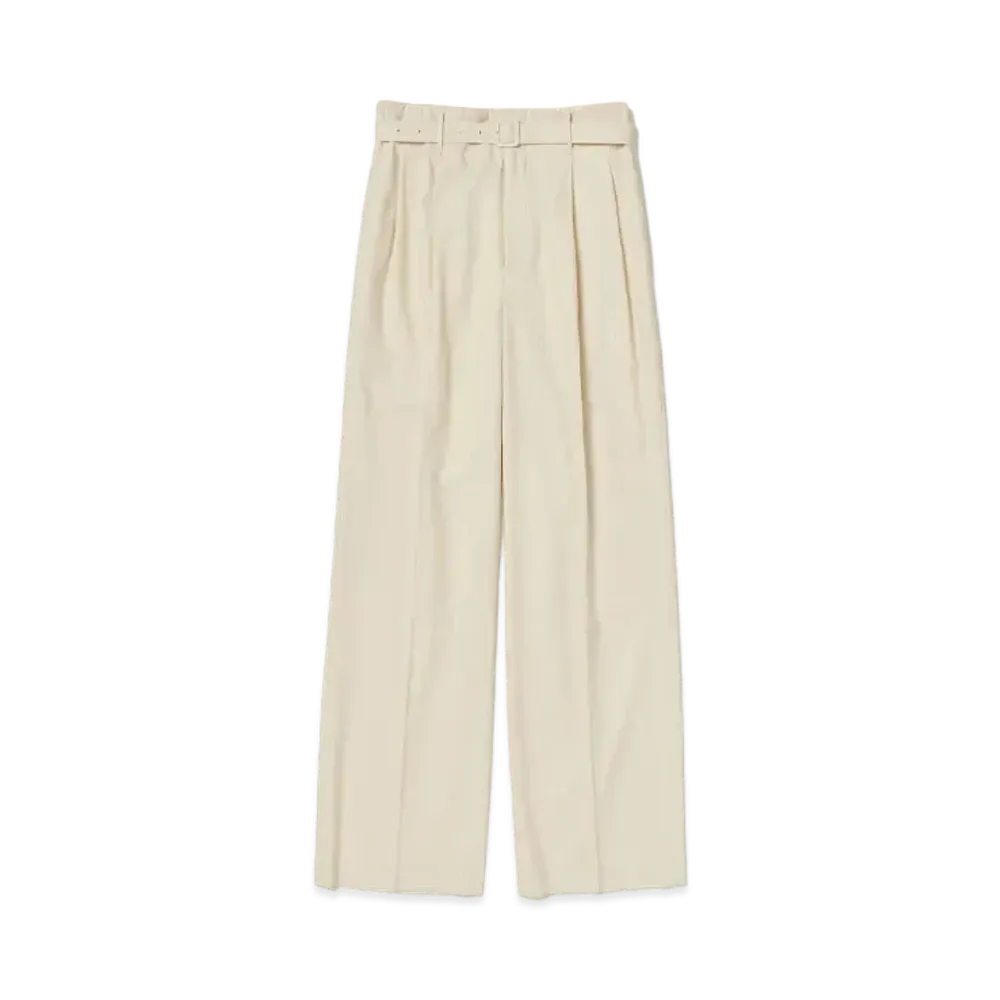 AURALEE Super Fine Tropical Wool Slacks "Ivory Beige"