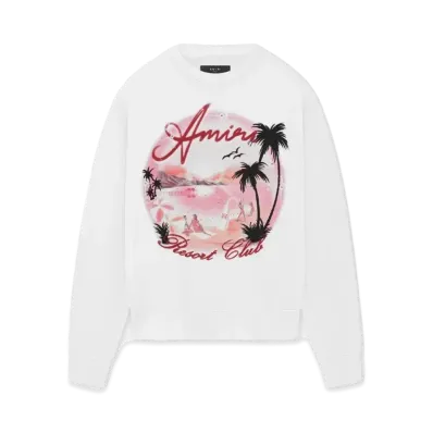 AMIRI Paradise Airbrush Crew "White"