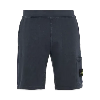 Stone Island 66260 Malfile Fleece Garment Dyed Old Effect Bermuda Shorts - 22SS "Steel Grey"