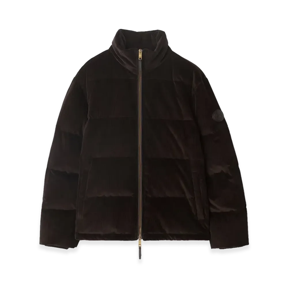 Burberry Corduroy Snowdon Down Jacket "Clove Brown"