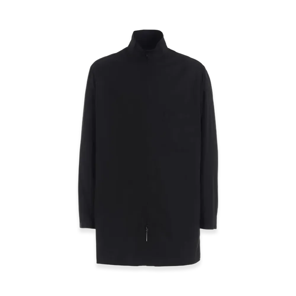 S'YTE Cotton Broad Stand Collar Zipper Shirt "Black"