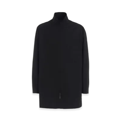S'YTE Cotton Broad Stand Collar Zipper Shirt "Black"