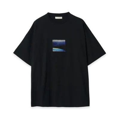 YOKE Embroidery Organic Cotton T-Shirt By Taro Mizutani "Black"