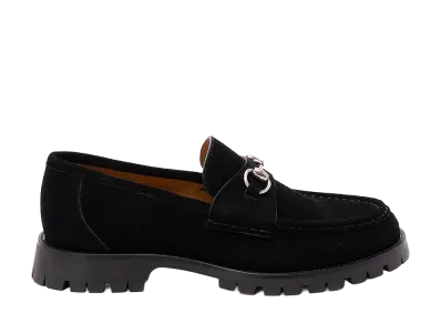 GUCCI Midnight Blue Suede Loafers "Black"