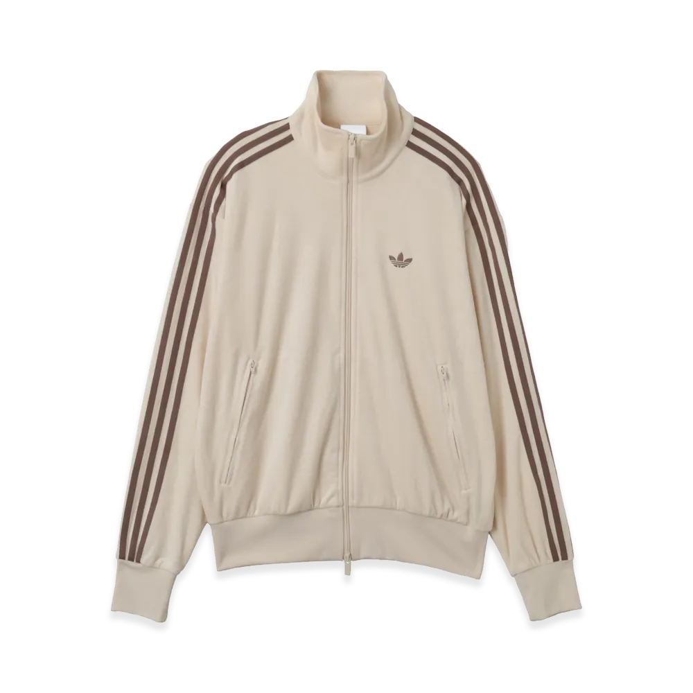 adidas Firebird Velour Track Top "Wonder White"