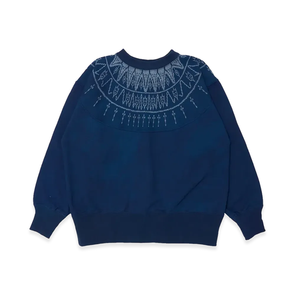 T.T Taiga Takahashi Lot.624 Nordic Pattern Sweatshirt "Indigo"